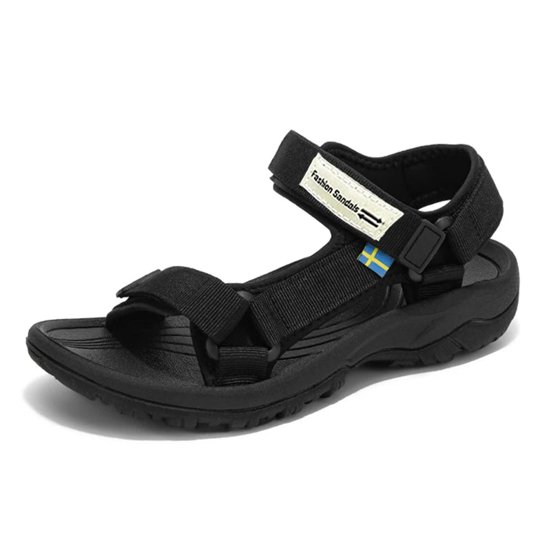 Women's Summer Sports Sandals Breathable Open-Toe Beach Walking Shoes Lightweight Comfortable Flat Sandals for Outdoor Travel - Sun Studio
