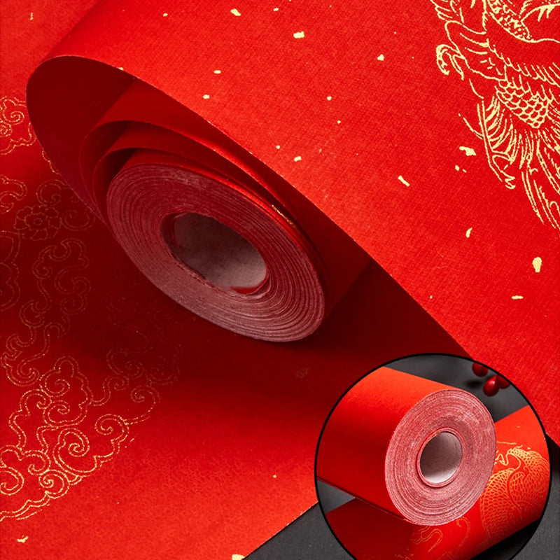 Chinese Spring Festival Scrolls Red Xuan Paper Blank Thicken Chinese Couplets Chunlian Rice Paper New Year Party Door Wedding - Sun Studio