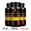 4-in-1 Turmeric Ginger Supplement - with Garlic Curcumin Black Pepper - Joints, Immune Support, Improves Digestion Supplement - Sun Studio