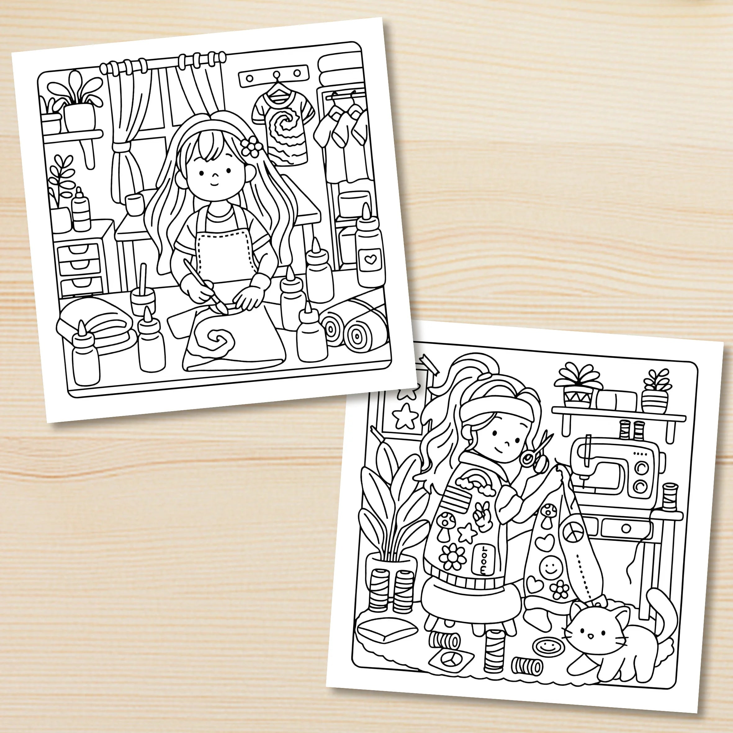 BOHO GIRL: Coloring Book for Adults Featuring Cute Cozy Daily Activities for Relaxation (Cozy Spaces Coloring) - Sun Studio