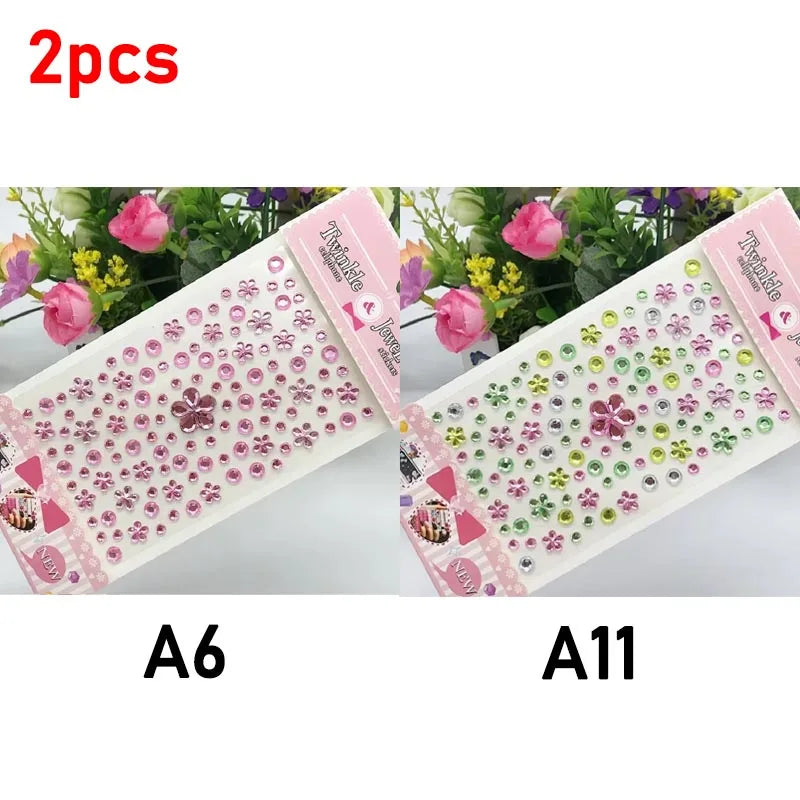 Glitter Face Stickers for Children Rhinestones for Eyes Face Diamonds Bright Stickers Festival Makeup Jewels Stickers ZS006