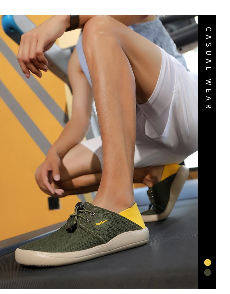 Hot Summer Mesh Men's Shoes Fashion Breathable Men Casual Shoes Handmade Flat Wading Shoes Outdoor Men Sneakers Big Size 38-46 - Sun Studio