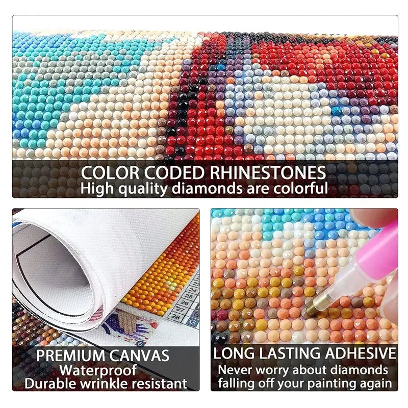 Starfish 5D Diamond Painting Fantasy Shell Seaside Scenery Full Diamond Embroidery Mosaic Cross Stitch Kits Bedroom Home Decor - Sun Studio