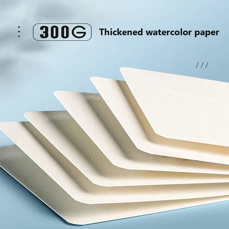 Square/Round Watercolor Paper 300g 25 sheets Professional Water Color Paper Postcard For Painting School Supplies - Sun Studio