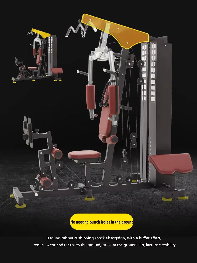 Home Indoor Comprehensive Gym Trainer Fitness Equipment With Strength Exercise Metal Material - Sun Studio