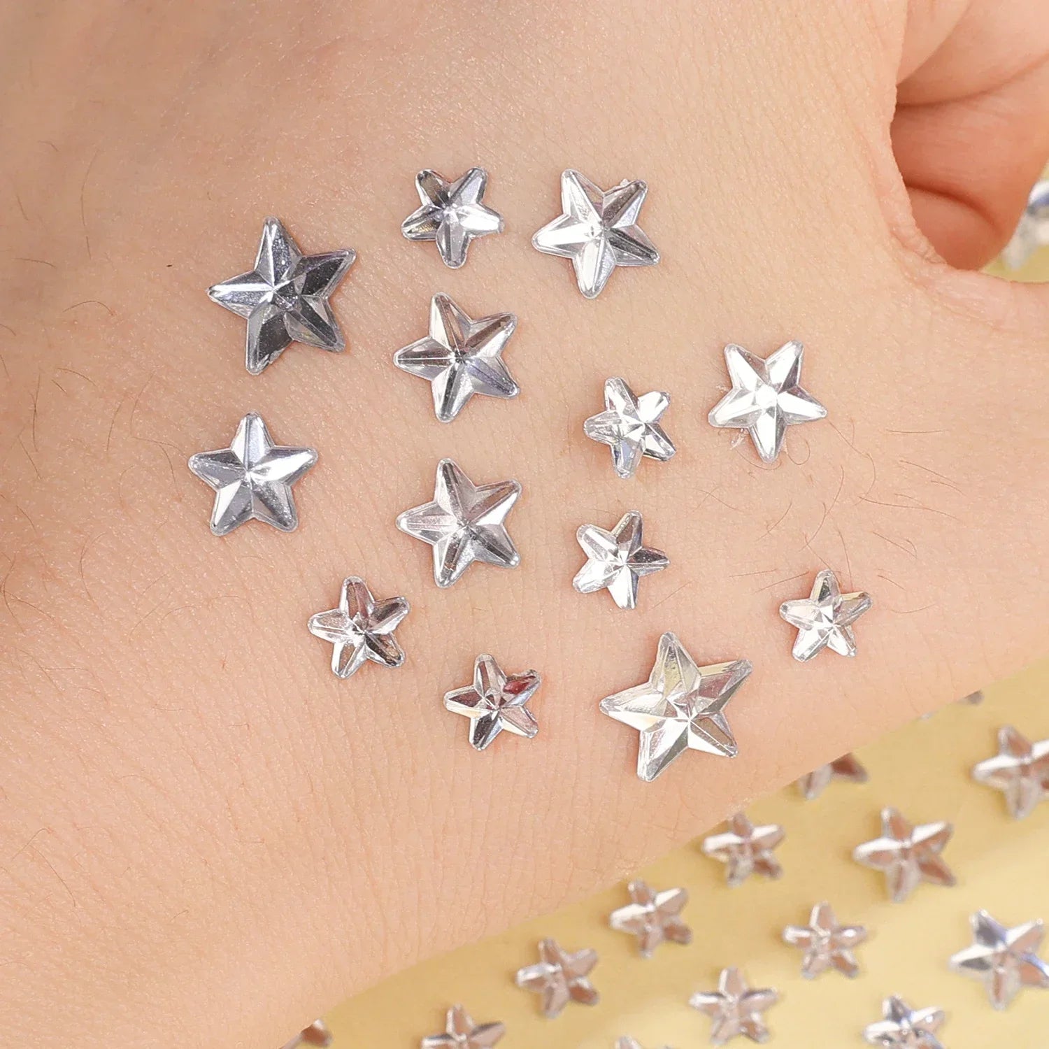 Star Face Makeup Diamond Patch Dazzling Star Festival Modernist Face Stickers Women Girls Colorful Rhinestone Tattoo Eyes Deco - Sun Studio