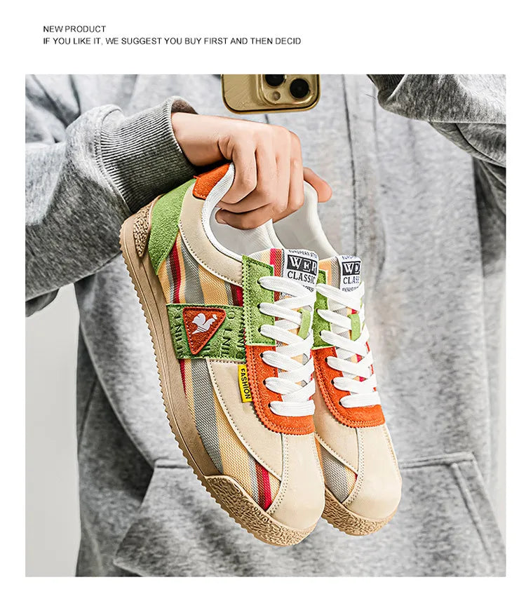 Mens Classic Running Shoes Lace Up Soft Sole Walking Shoes Breathable Flat Fashion 2026 Spring Autumn Tennis Casual Sports Shoes - Sun Studio