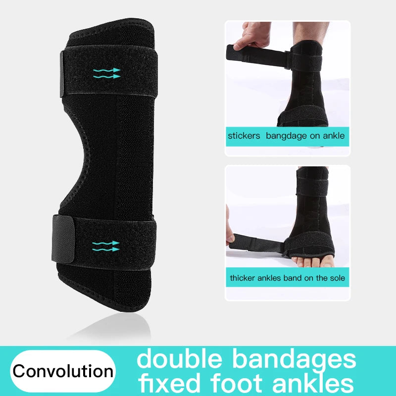 Adjustable Foot Guard Protector Ankle Support Strap Brace Ankle Sprain Orthosis Stabilizer Plantar Fasciitis Aluminum Support - Sun Studio
