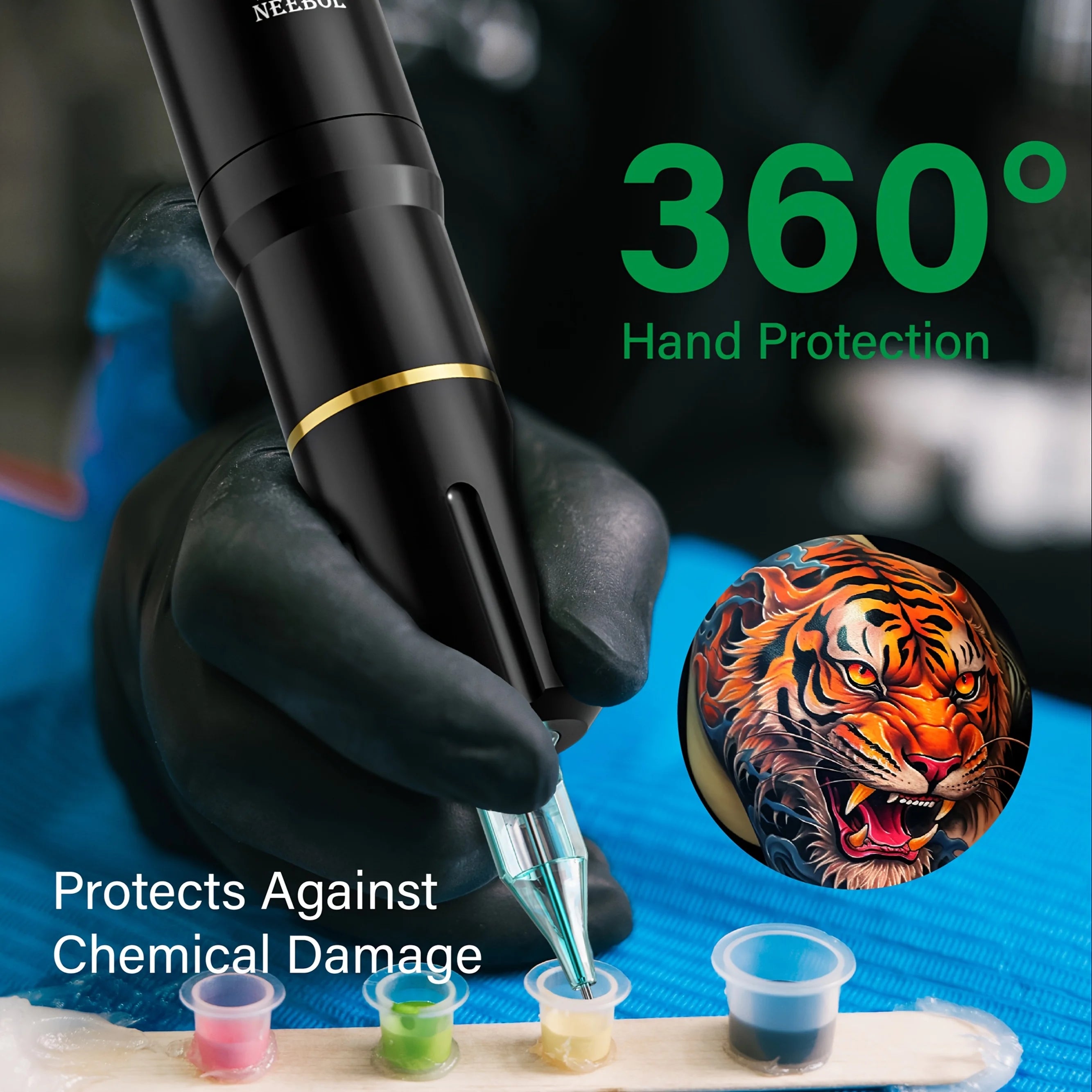 100PCS Black Nitrile Gloves Thickened Disposable Gloves for Cleaning Hairdressing Waterproof Dishwashing Tattoo Gloves - Sun Studio