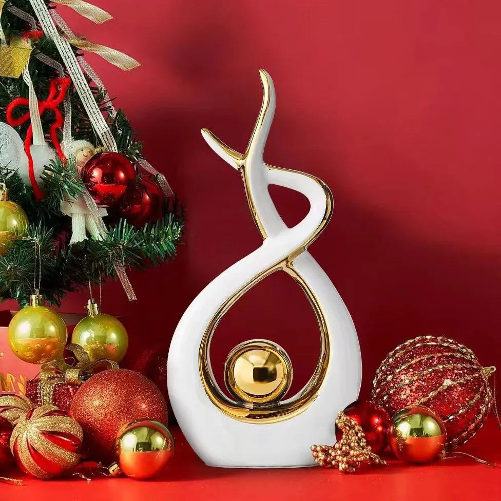 Modern Ceramic Feng Shui Ornaments Attract Wealth And Prosperity Home Living Room TV Cabinet Wine Cabinet Furnishing Decorations - Sun Studio