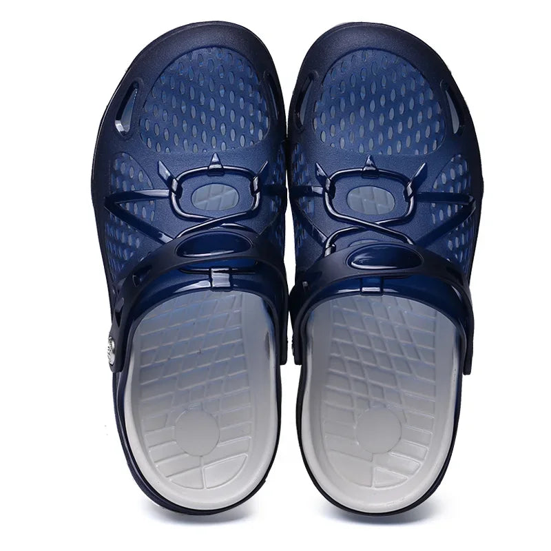 Fashion Slippers Casual Sandals Breathable Non-slip Comfortable Beach Shoes High Quality Home Slippers Outdoor Walking Male Shoe - Sun Studio