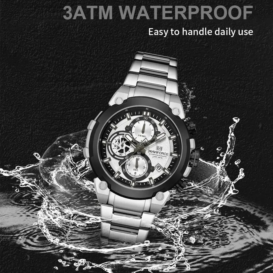 NAVIFORCE Men's Watches Top Luxury Original Quartz Wrist Watch for Men Chronograph Calendar Waterproof Man Watch Relojes Hombre - Sun Studio