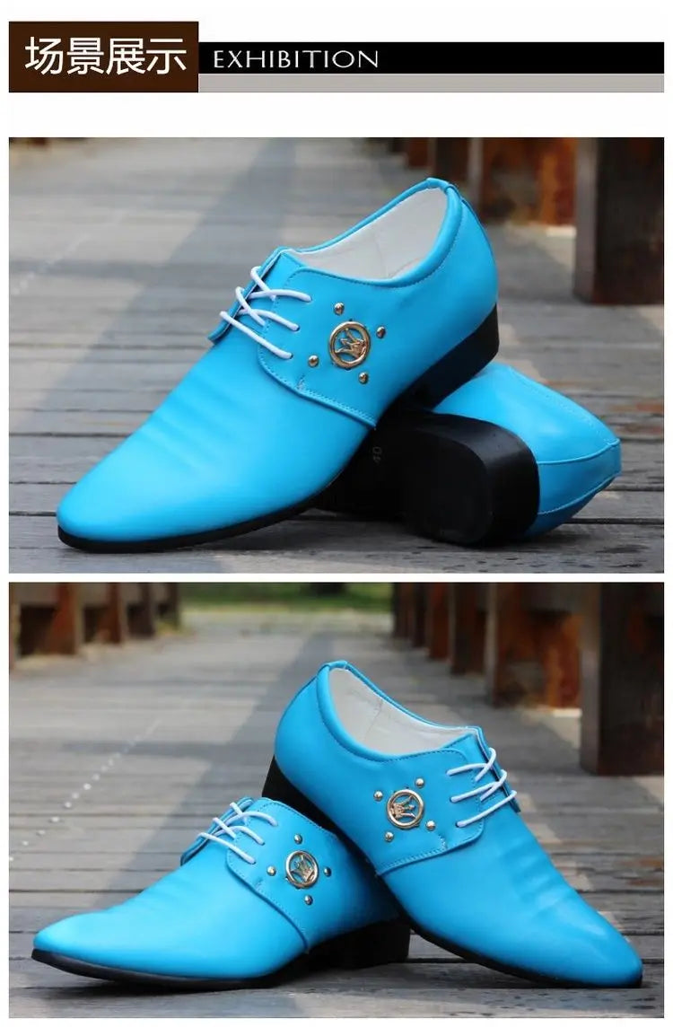 Summer Leather Shoes for Men Male Leather Fashion Business Luxury Colorful Party Dress Shoes Loafers 남성구두 Sapatos Masculinos - Sun Studio