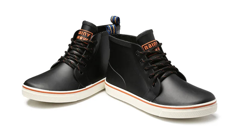 2022Rain Boots and Ankle Boots Men's Rubber Thick-soled Rain Boots Fashion Urban Waterproof Non-slip Rain Boots Women Rain Boots - Sun Studio