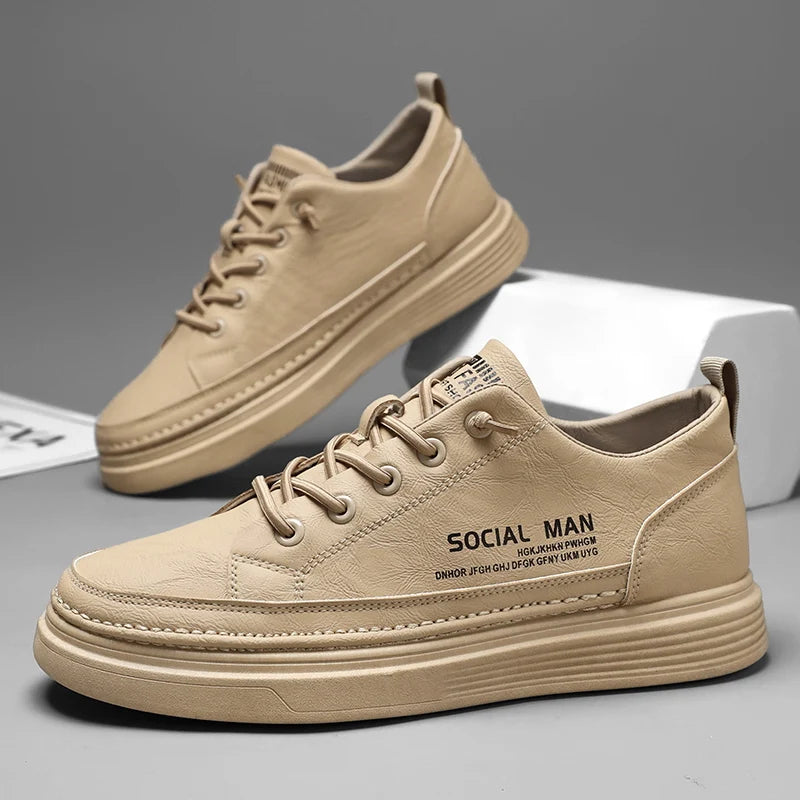 Sports Shoes Men's High-top Casual Shoes Platform Footboard Shoes Spring and Autumn Comfortable Fabrics Luxury Designer Shoes