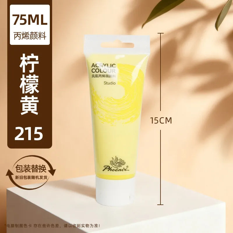 75ml Acrylic Paint Non Toxic Non Fading,Rich Pigments for Painters, Adults for Canvas Wood Clay Fabric Ceramic Craft Supplies - Sun Studio