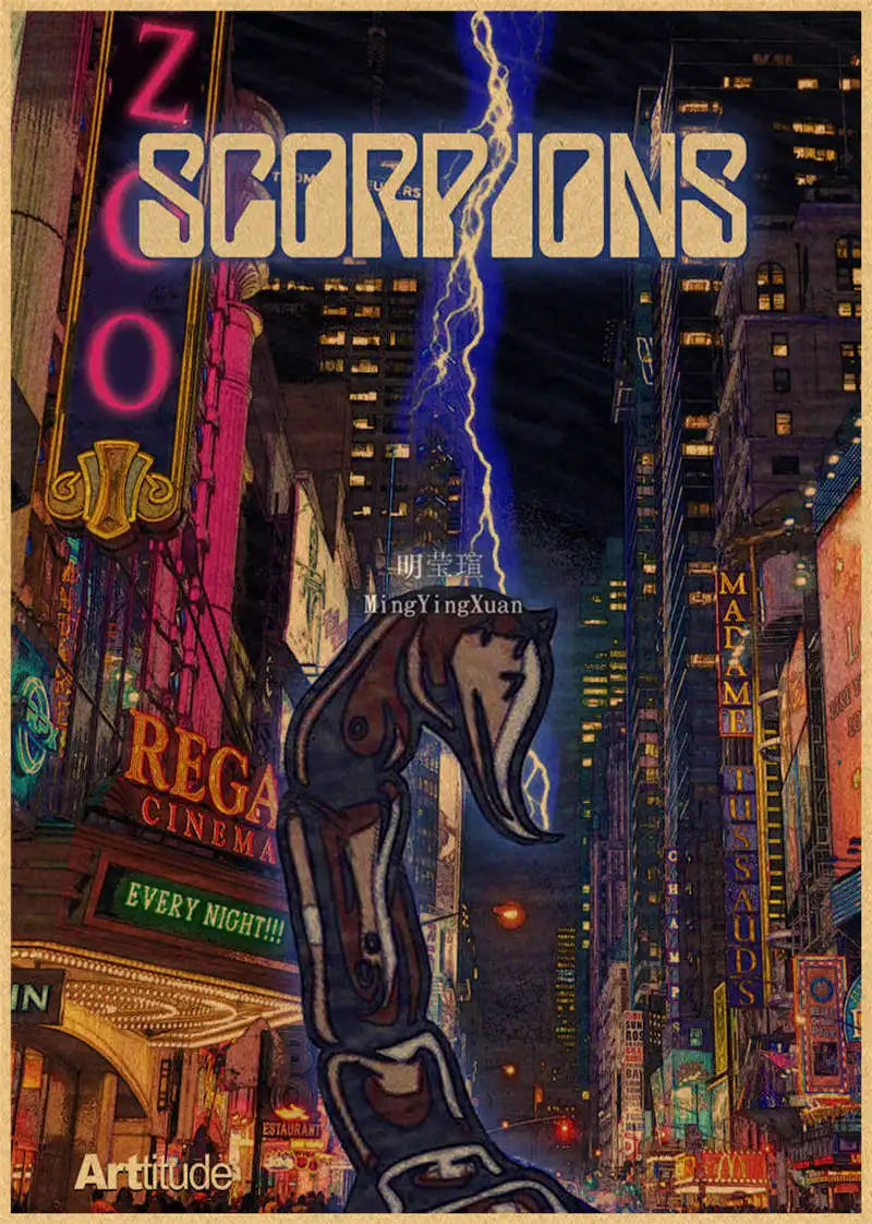 Scorpions Band Poster Wall Art  Posters Decoration Art Poster Personalized Gift Modern Family bedroom Painting - Sun Studio