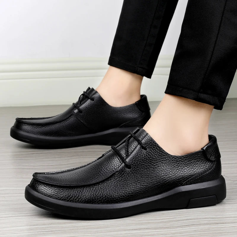 Casual Leather Shoes Men Loafers Trend Brand Business Shoes Autumn Slip on Flat Man Sneakes Comfortable Moccasins Zapatos Hombre - Sun Studio