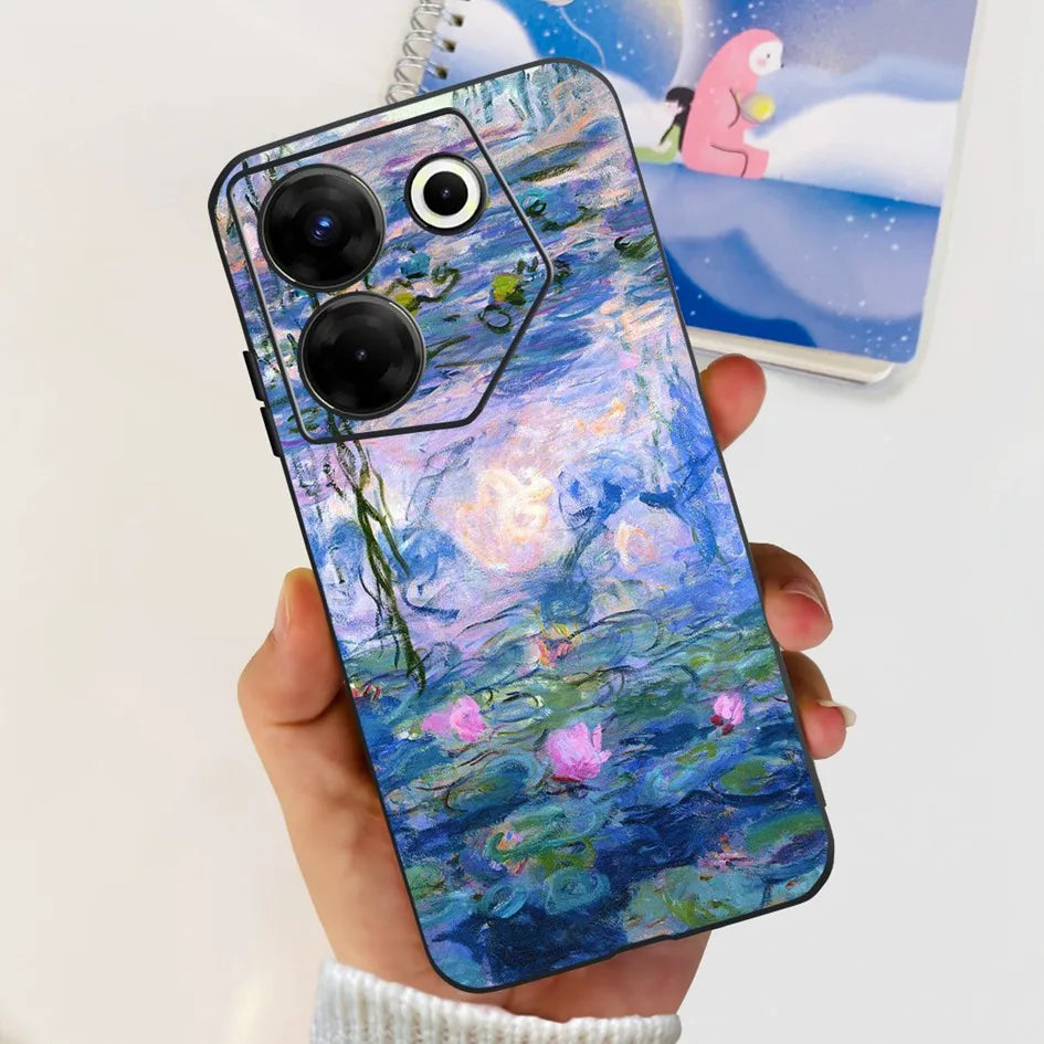 For Tecno Camon 20 Pro 5G Case 2023 Cute Love Heart Football Slim Cover Soft Silicone Funda For Tecno Camon20 Pro 5G CK8n Bumper
