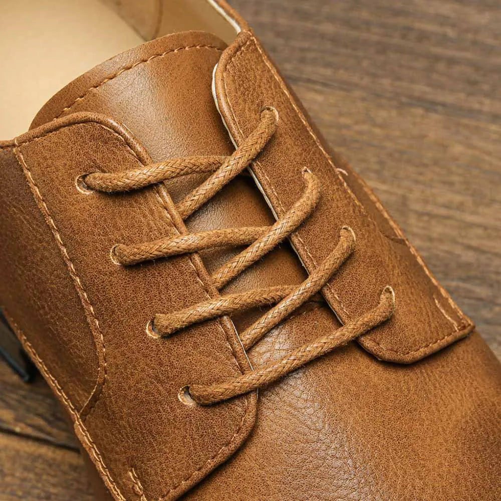 Business Men's Leather Shoes European American Casual Man Leather Shoe Retro Trend Men's Shoes Large Size Leather Shoes for Men