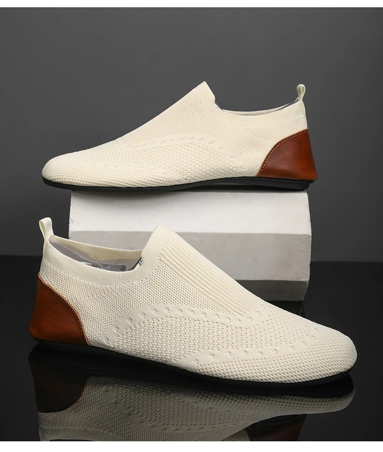 YRZL Loafers Men Soft Driving Moccasins High Quality Flats Male Walking Shoes Breathable Mesh Casual Loafers Slip on Mens Shoes - Sun Studio