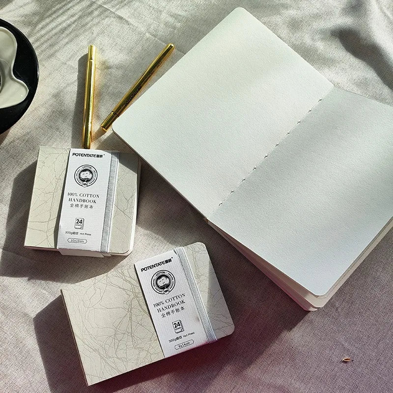POTENTATE Watercolor 100% Cotton Paper Pad 24 Sheets10x10cm/9x14cm/13x19cm Artists Beginners Watercolor Sketchbook Drawing Paper - Sun Studio