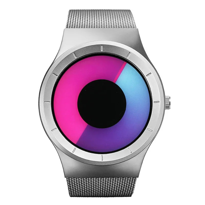 Relogios Masculino Creative Quartz Watches Men Fashion Brand Fashion Stainless steel Unisex Watch Clock Male female Designer - Sun Studio