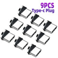 9pcs Converter Charging Cable Adapter For Mobile Phone 360 Degree Rotation Magnetic Tips Replacement Parts Easy Operate Durable - Sun Studio