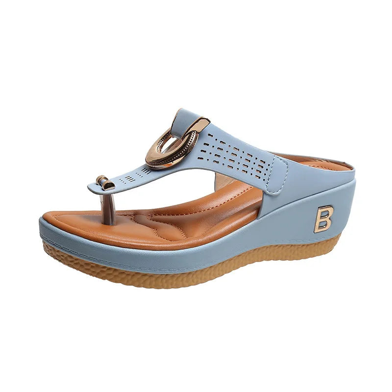 Summer Sandals Women 2026 Big Size Platform Sandals Wedges Flip Flops Shoes Comfortable Slippers Ladies Non-Slip Open Pantuflas - Sun Studio
