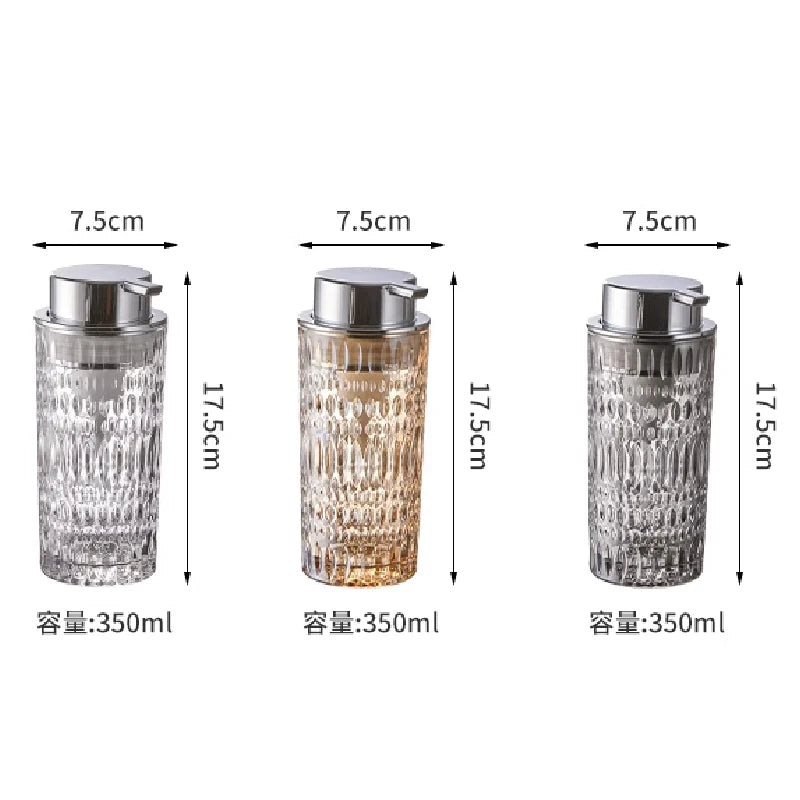 Glass Bubbler Emulsion Bottle Bathroom Soap Bottle Hand Sanitizer Shampoo Water Bottle Bathroom Decoration Bathroom Accessories - Sun Studio
