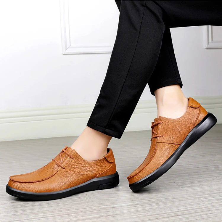 Casual Leather Shoes Men Loafers Trend Brand Business Shoes Autumn Slip on Flat Man Sneakes Comfortable Moccasins Zapatos Hombre - Sun Studio