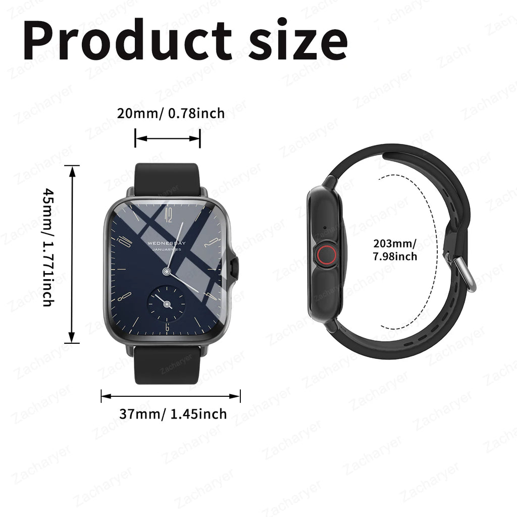 Smart watch, wireless calling /dial, Various APP Reminders,Suitable for men and women, sports watches,for iPhone/Andriod - Sun Studio