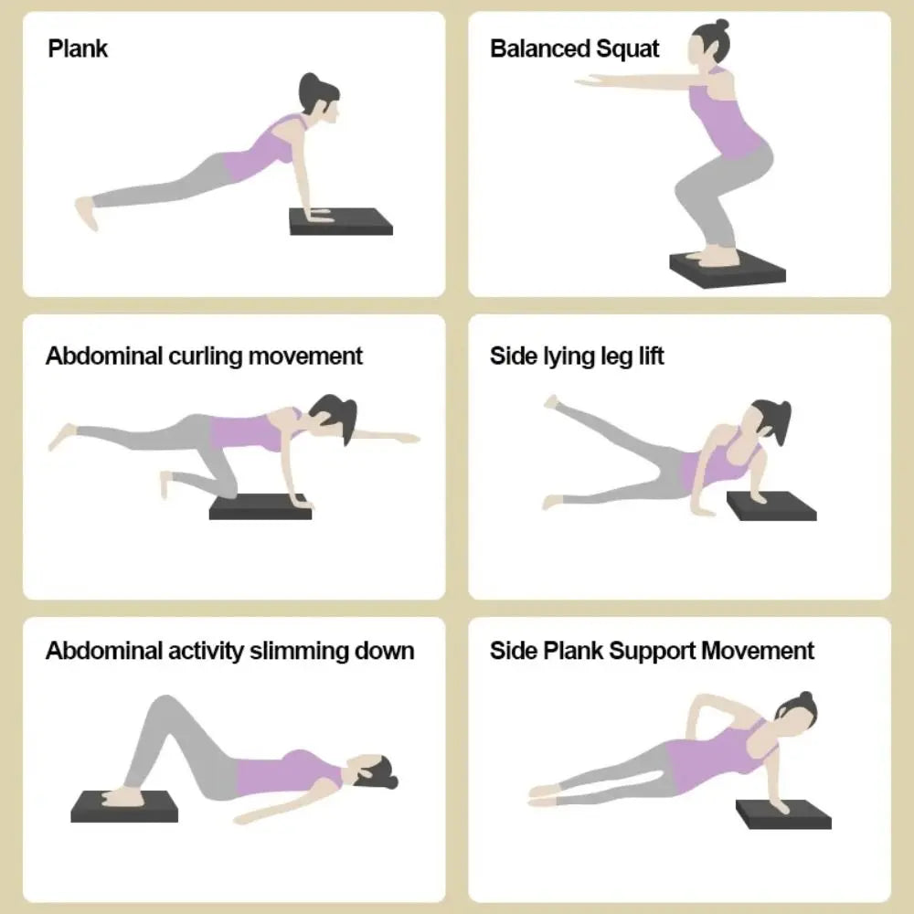 Sports NBR Balance Pad Kneeling Pad High Density Yoga TPE Mat Yoga Pad Fitness Board Support Balance Pad Durable - Sun Studio