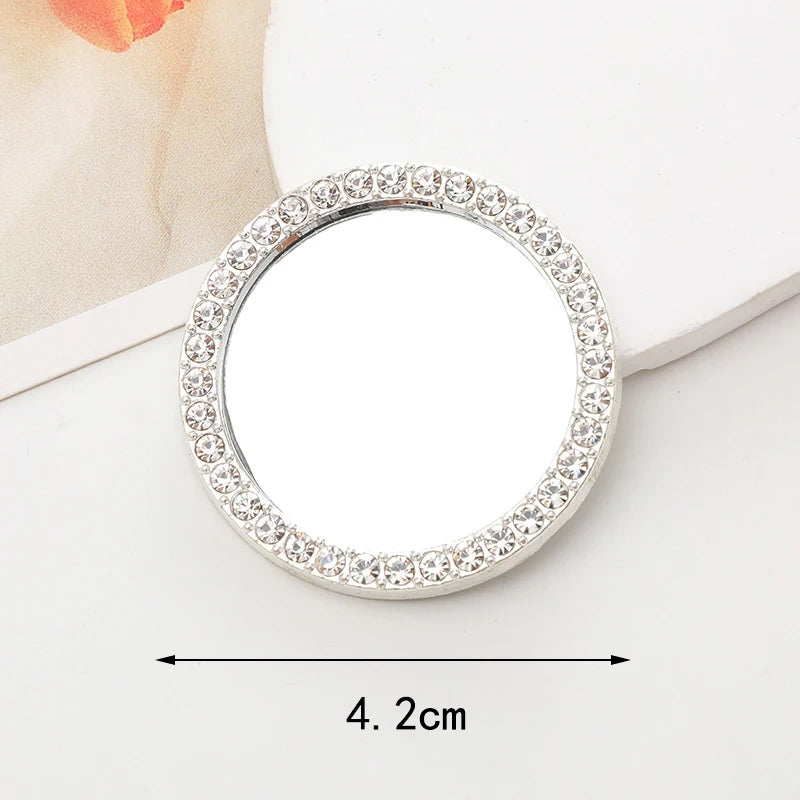Korean Cute Heart Flower Mirror Griptok Bracket For iPhone 15 14 Samsung Universal Phone Accessories Phone Holder Grip Tok Stand - Sun Studio