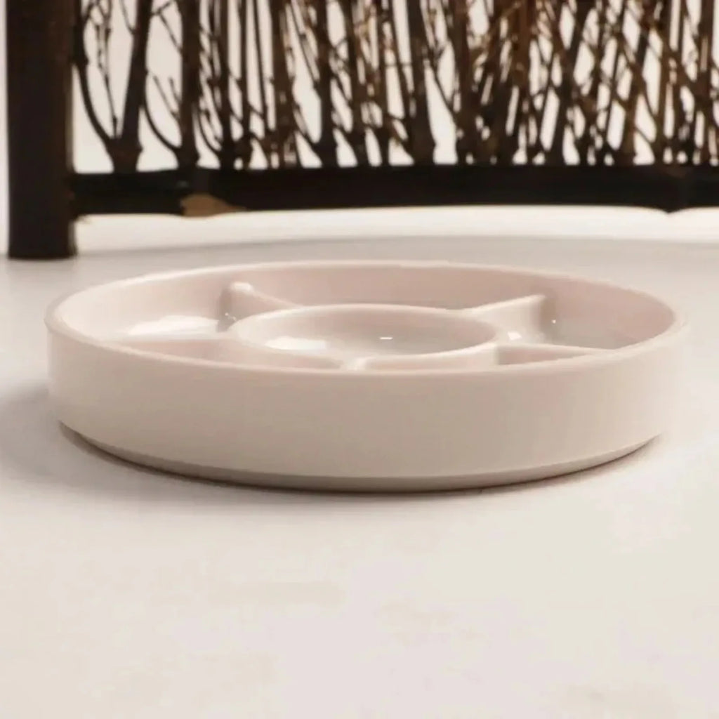 Imitation Porcelain Round Palette with Lid Acrylic Watercolor Painting Multifunctional White Paint Tray Artist Supplies - Sun Studio