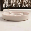 Imitation Porcelain Round Palette with Lid Acrylic Watercolor Painting Multifunctional White Paint Tray Artist Supplies - Sun Studio