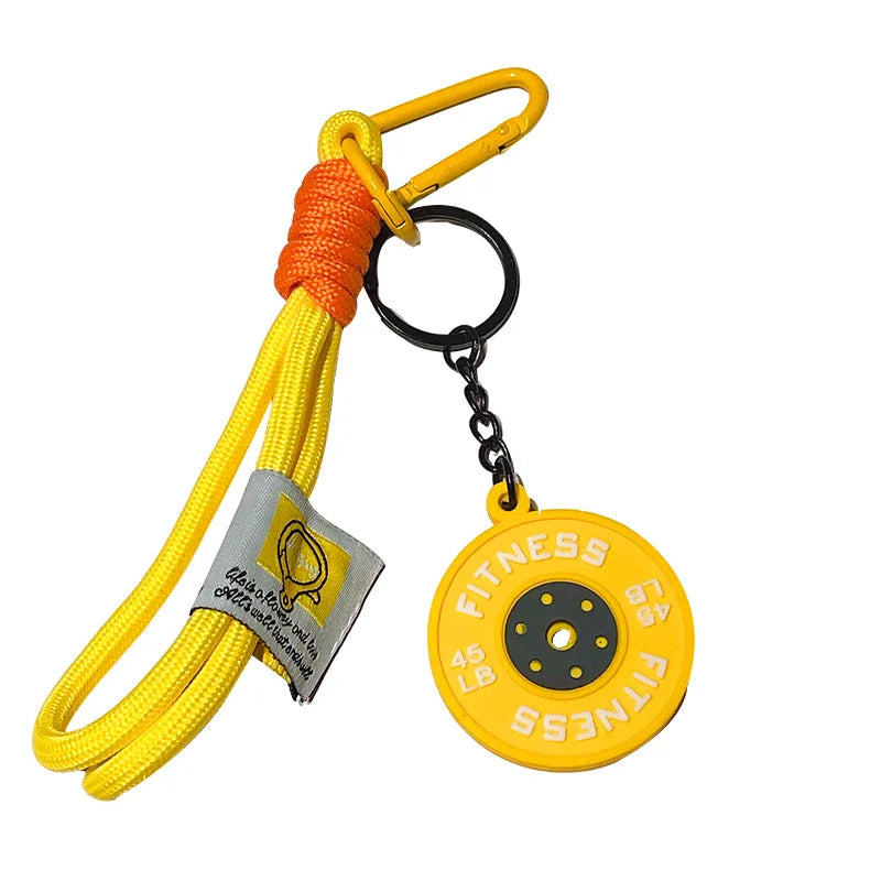 Fitness Keychain Gym Lovers Fitness Enthusiast Gift Barbell Keychain Fitness Bag backpack Charms - Sun Studio