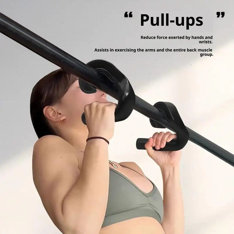 1Pair Gym Use Nylon Grip Bar, Strong Double Hook, Non-slip Design, Durable for both Home and Commercial Use - Sun Studio