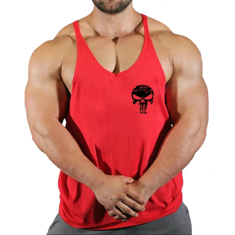 Spider Print Fitness Tank Top Fitness Shirt Muscle Men's Single Tank Top Men's Sleeveless Sweatshirt Men's Tops Fitness Clothing