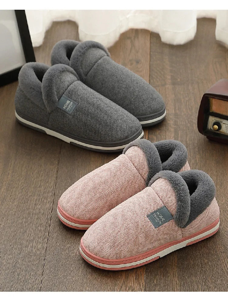 Big Size 48 49 Men Warm Home Slippers Winter Casual Shoes Women Soft Slides Couples Floor Slipper Indoor Bedroom Non Slip Flats - Sun Studio