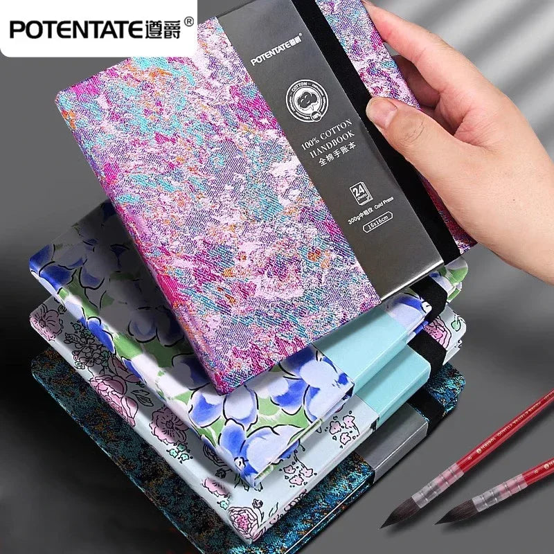 POTENTATE 100% Cotton Watercolor Book Square Sketchbook 300g Art Drawing Sketch Pad potentate бумага акварели - Sun Studio