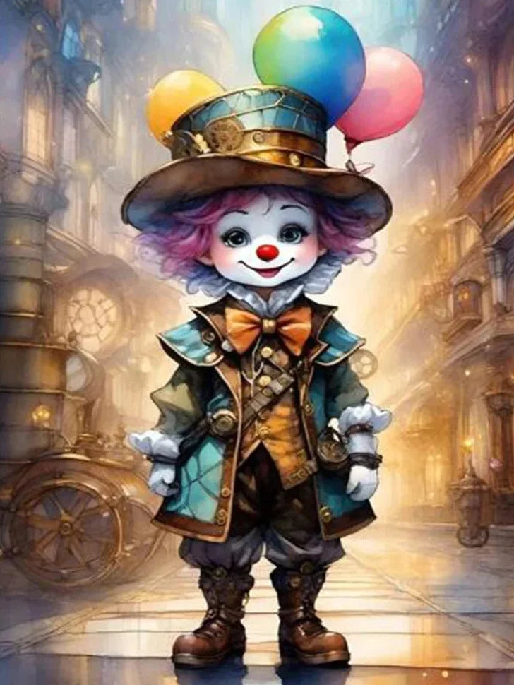 Huacan 5D DIY Diamond Painting Cartoon Diamond Embroidery Clown Cross Stitch Kit Rhinestone Pictures Home Decor - Sun Studio