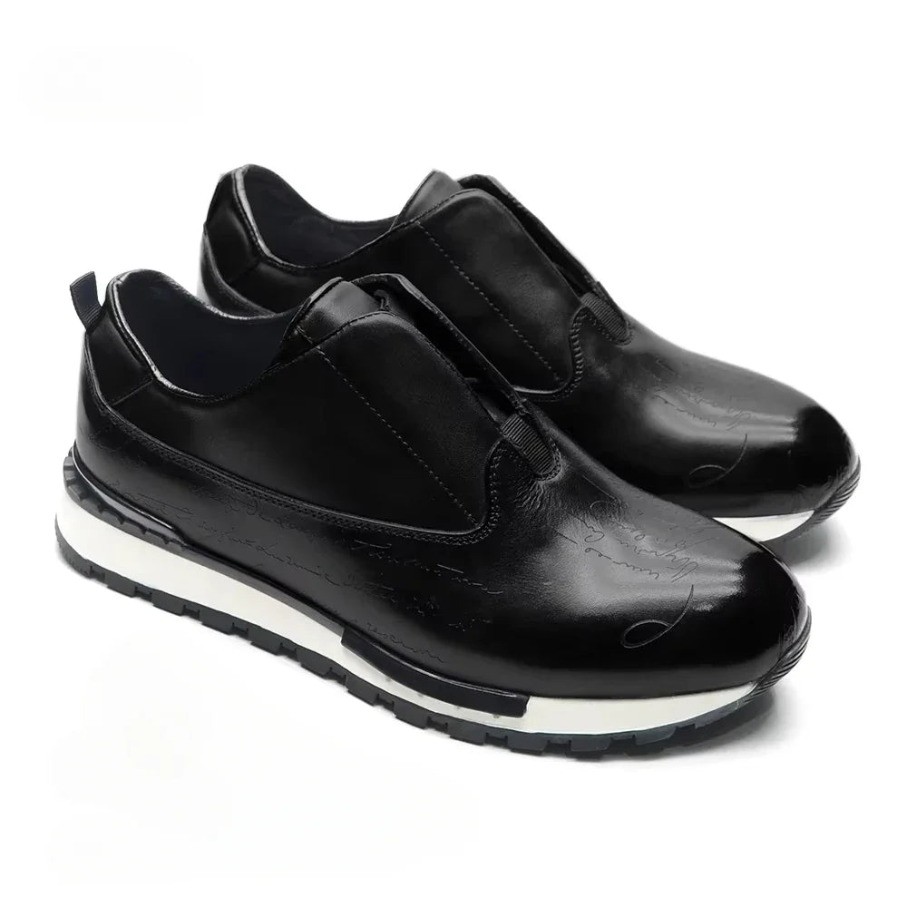Luxury Brand Style Casual Sneakers Men's Shoes Genuine Leather Lace-up Basic Outdoor Footwear Daily Male Fashion Oxford Shoes