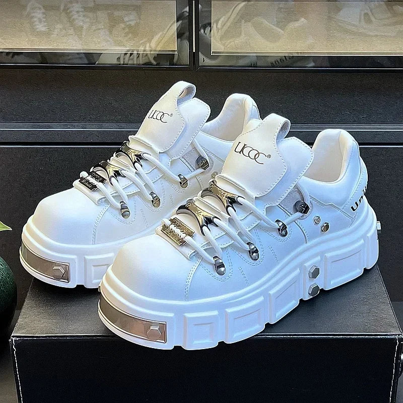 Spring and Autumn New Quality Men's Shoes Thick soled Height Increasing Casual Shoes Mountaineering Travel Outdoor Sports Shoes - Sun Studio