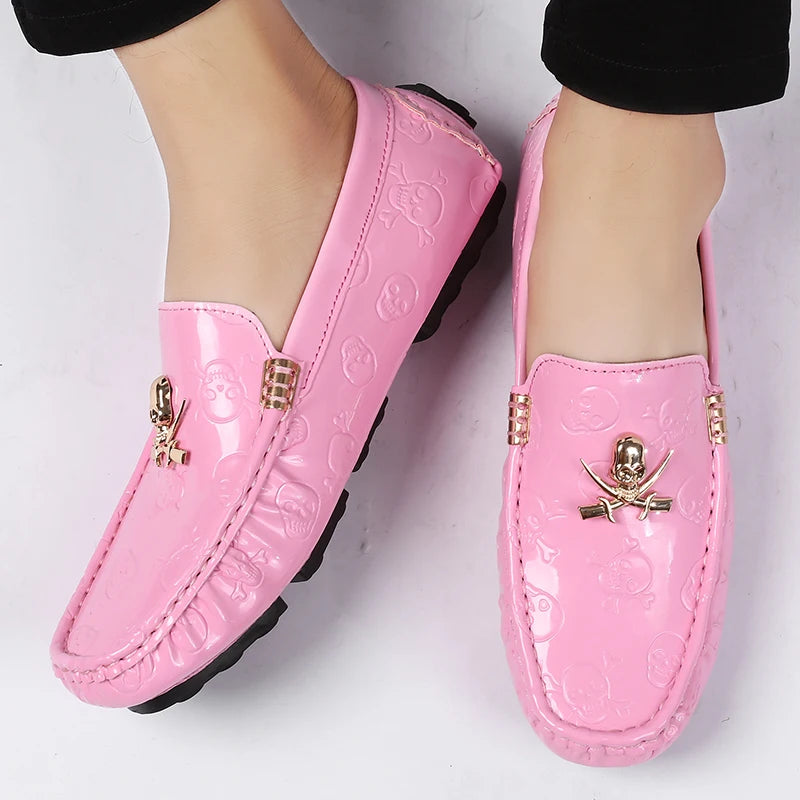 Luxury Style Male Formal Wedding Shoes Slip-on Men Pink Fashionable Casual Moccasins Shoes Big Size 47 48 Adult Party Shoes - Sun Studio