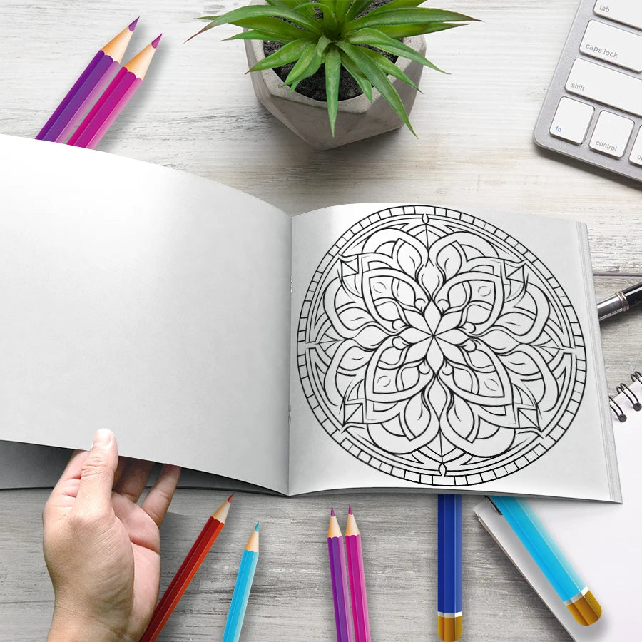 Mandalas Coloring Book for Adults: Stress Relief Adult Picture Book for Creative Color Practice - Sun Studio