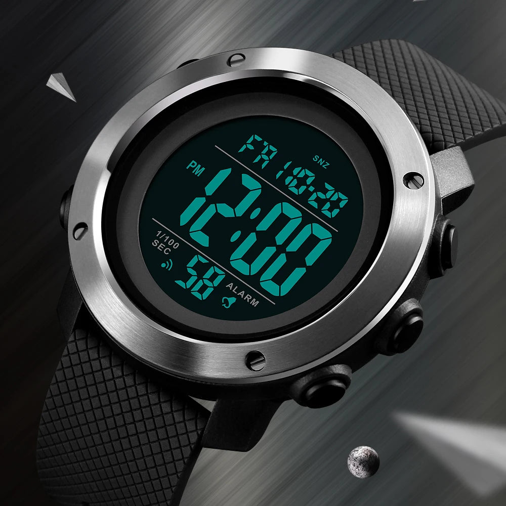 SKMEI Men Fashion Digital Watch Large Dial Alarm Clock Waterproof Watches Sport Outdoor Sports Men's Electronic Watch - Sun Studio