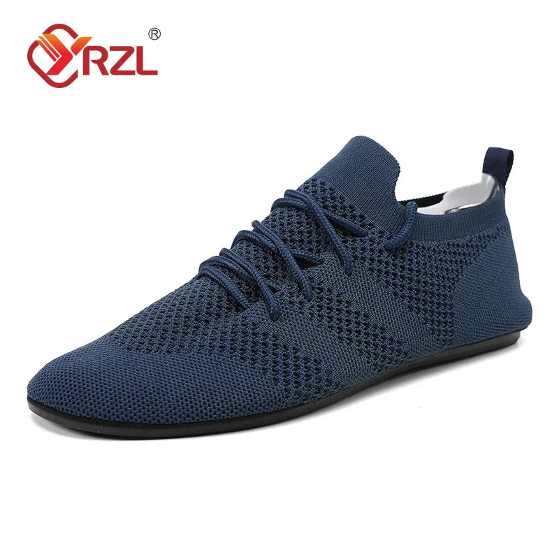 YRZL Mesh Loafers Men Driving Moccasins High Quality Flats Walking Shoes Breathable Non Slip Casual Loafers Summer Mens Shoes