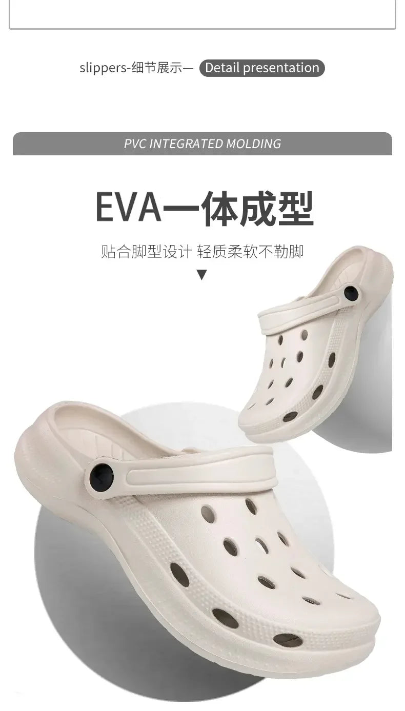 2026Summer Men Clogs Sandals Men's and Women's Leisure Slippers Beach Slides Home Garden Shoes Outdoor Sandals Plus Size46 47 48 - Sun Studio