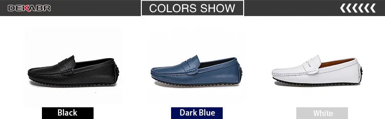 DEKABR Loafers Shoes Men Fashion Shoes New Spring Comfy Men's Flats Moccasins Classic Original Leather Men Casual Shoes - Sun Studio